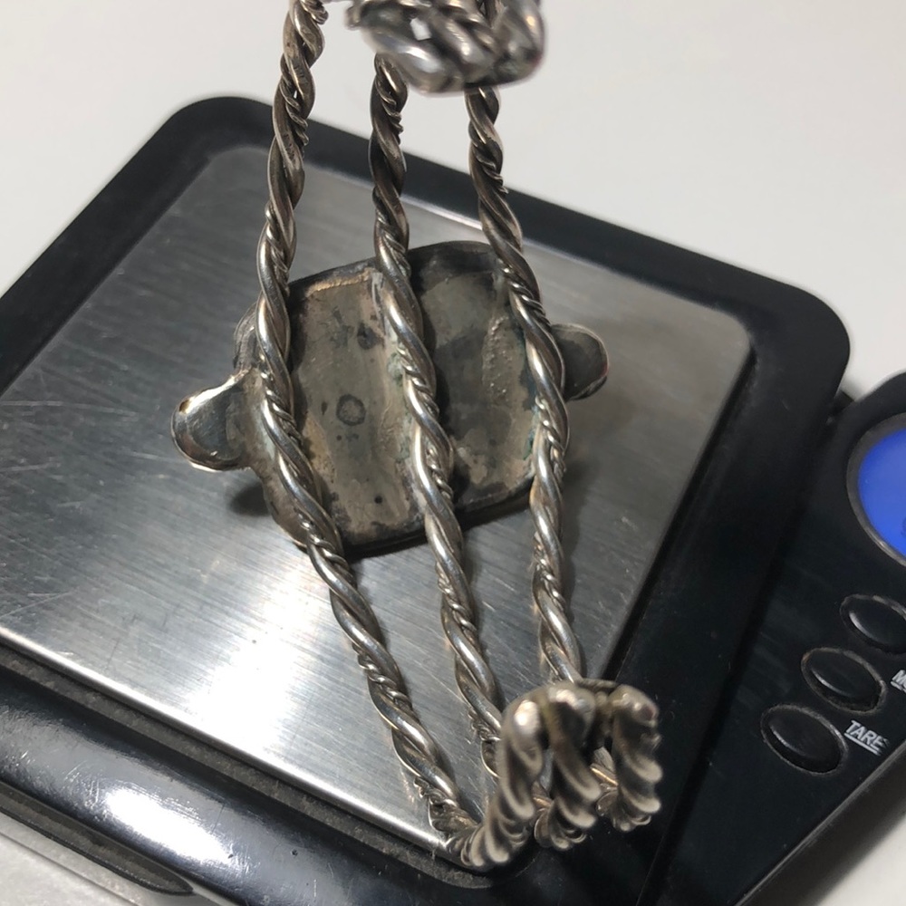 Native Sterling Silver Cuff Bangle - image 5